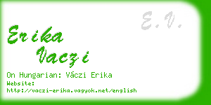 erika vaczi business card